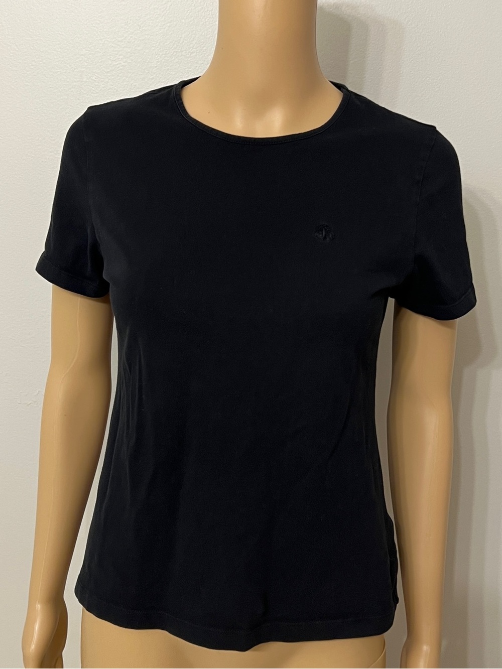Brooks Brothers Women’s Black Cotton T-Shirt Small Short Sleeve